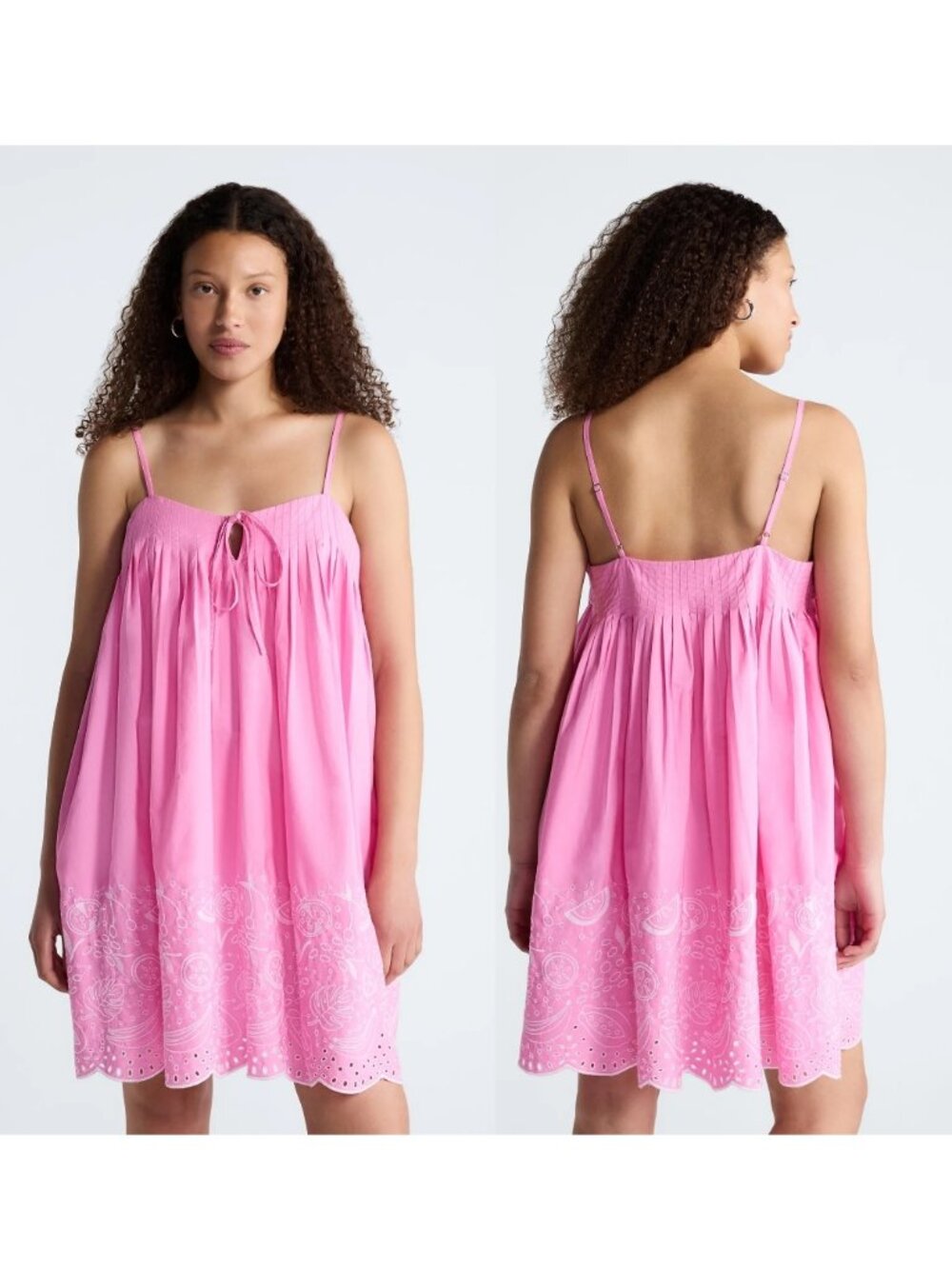 NWT Free Assembly Women's Cotton Pintuck Mini Dress Size XL